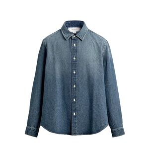 Zara Blue Denim Button-Up Shirt